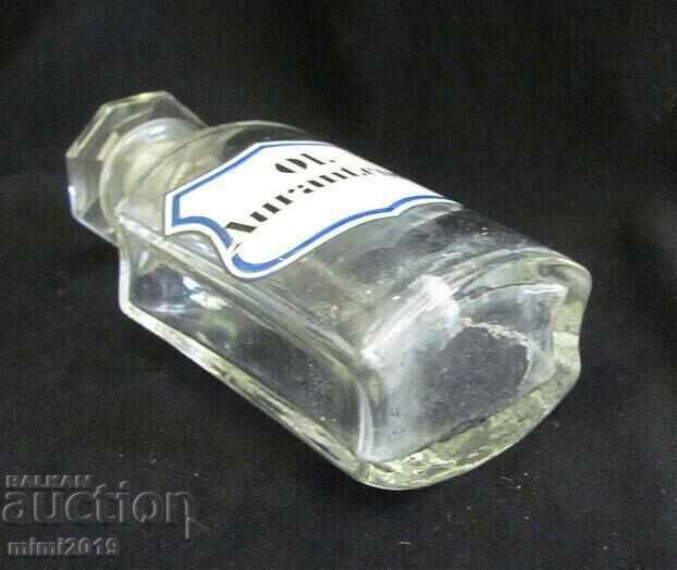 Sticla de Sticla Apothecary secol XIX OL.ORIGANI - 7 Sticla de Sticla Apothecary secol XIX OL.ORIGANI - 7