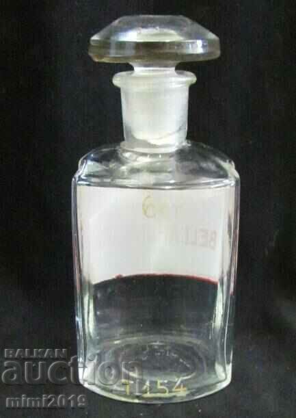 19th Century Apothecary Glass Bottle TINCT BELLADONNAE - 6 19th Century Apothecary Glass Bottle TINCT BELLADONNAE - 6