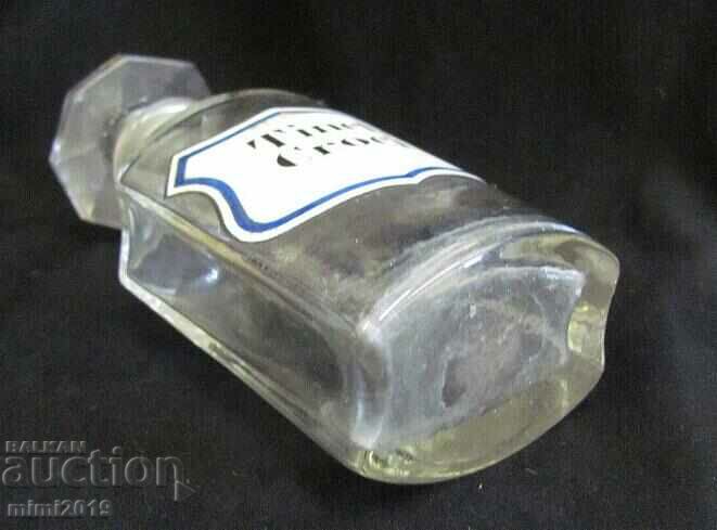 19th Century Apothecary Glass Bottle TINCT.CROCI - 6 19th Century Apothecary Glass Bottle TINCT.CROCI - 6