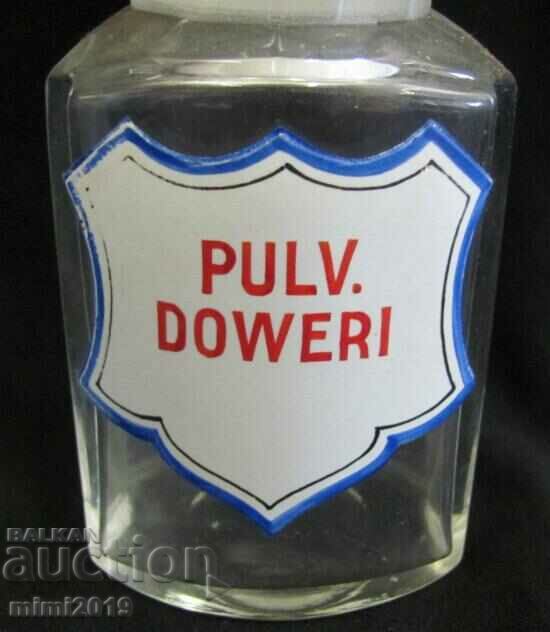 Auction 19th Century Apothecary Glass Bottle PULV.DOVERI Auction 19th Century Apothecary Glass Bottle PULV.DOVERI
