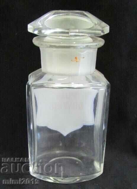 19th Century Apothecary Glass Bottle PULV.DOVERI - 5 19th Century Apothecary Glass Bottle PULV.DOVERI - 5