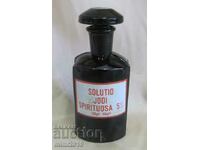 19th Century Apothecary Glass Bottle SOLUTIO JODI SPIRTUOSA