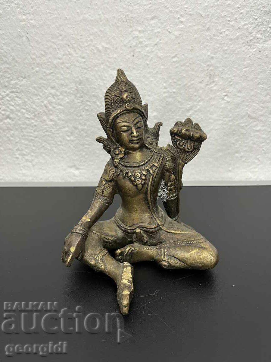Bronze figure of - Green Tara / Buddhism. #5136