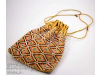 Vintage bag with beads, handmade