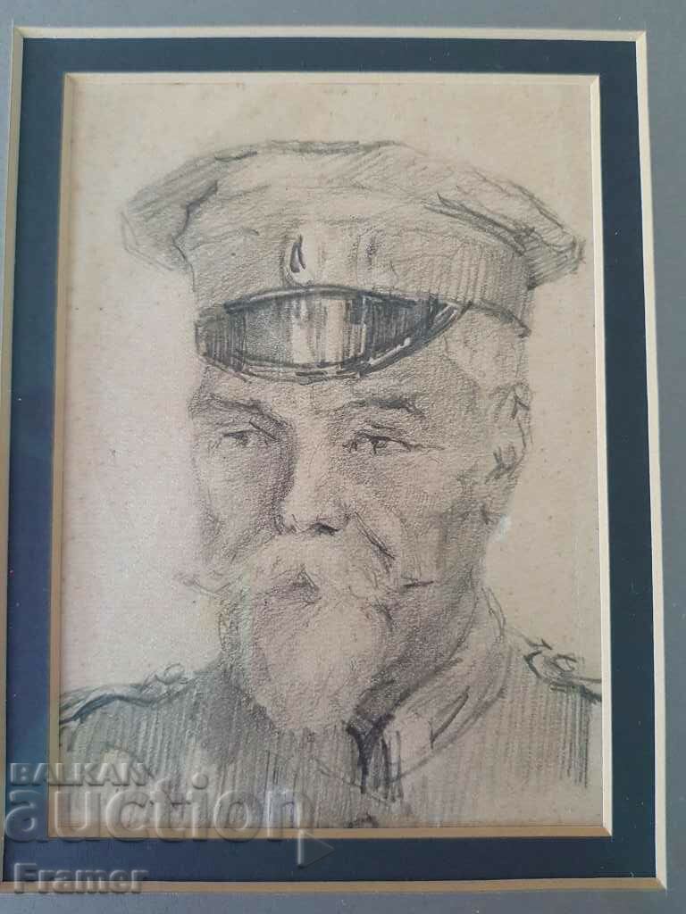 Licitație Hristo Danov 1877–1937 Portret ofițer al Primului Război Mondial