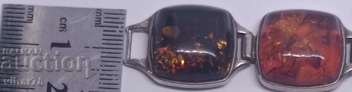 silver bracelet with amber - 5 silver bracelet with amber - 5