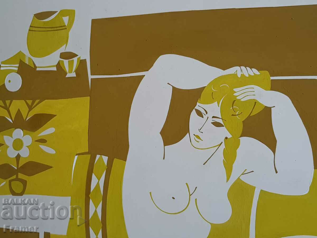 Delivery of Evgeny Bosyatsky Early 1969 Large Tempera Painting Delivery of Evgeny Bosyatsky Early 1969 Large Tempera Painting