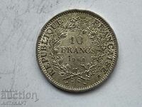 silver coin 10 francs France 1968 silver