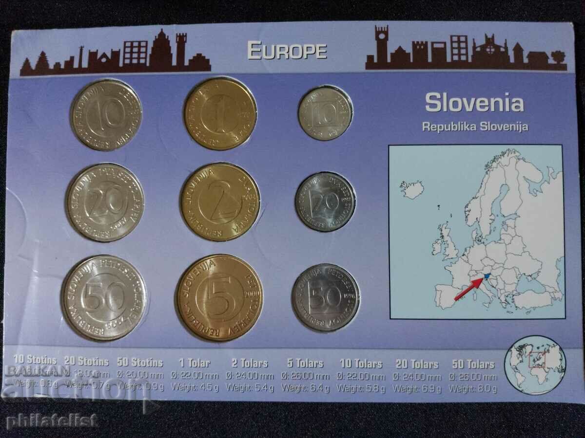 Slovenia 1992-2005 - Complete set of 9 coins, UNC with price 22.00 BGN | € 11.25 Slovenia 1992-2005 - Complete set of 9 coins, UNC with price 22.00 BGN | € 11.25