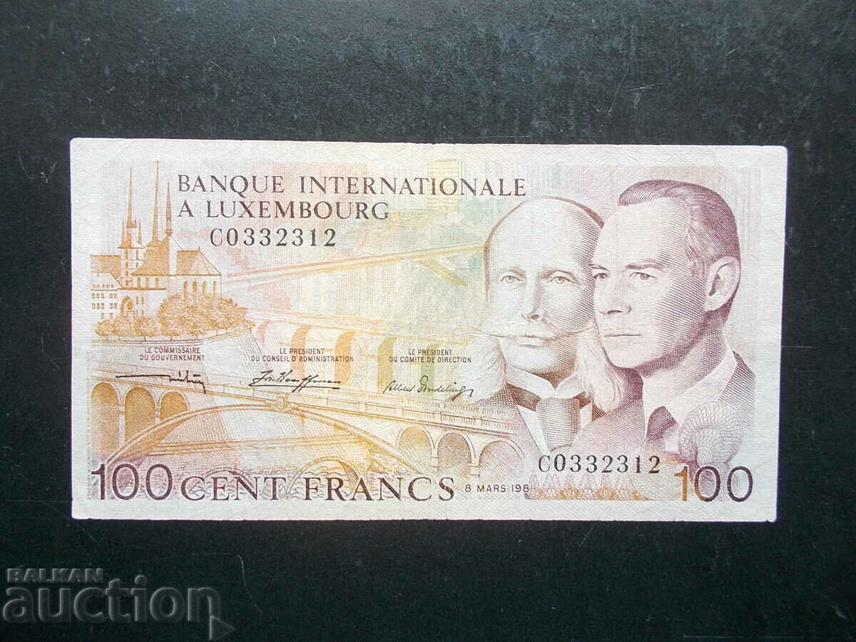 LUXEMBOURG, 100 francs, 1981
