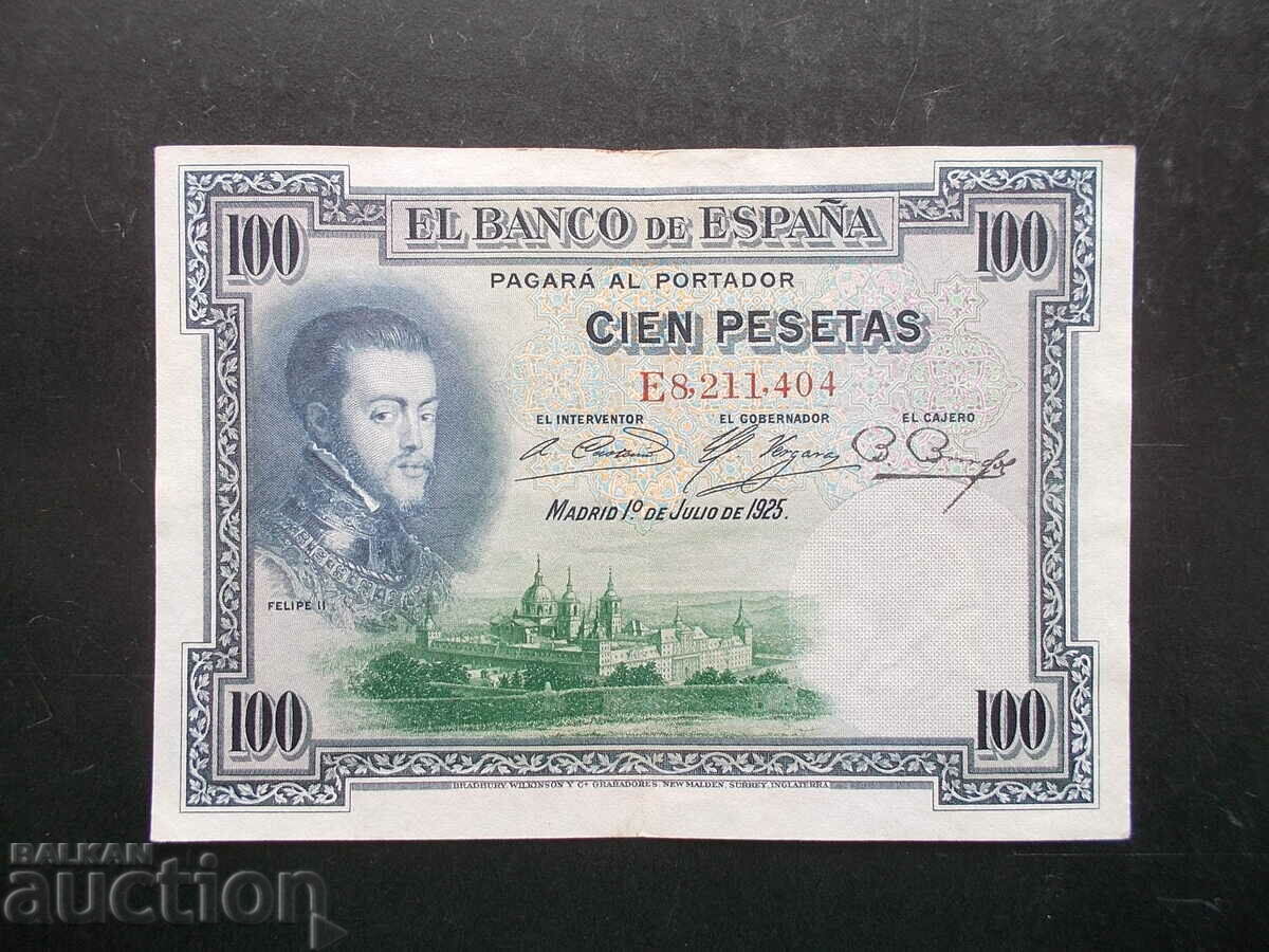 SPAIN, 100 pesetas, 1925