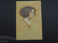 Old card girl from the front censorship 1918 K 403