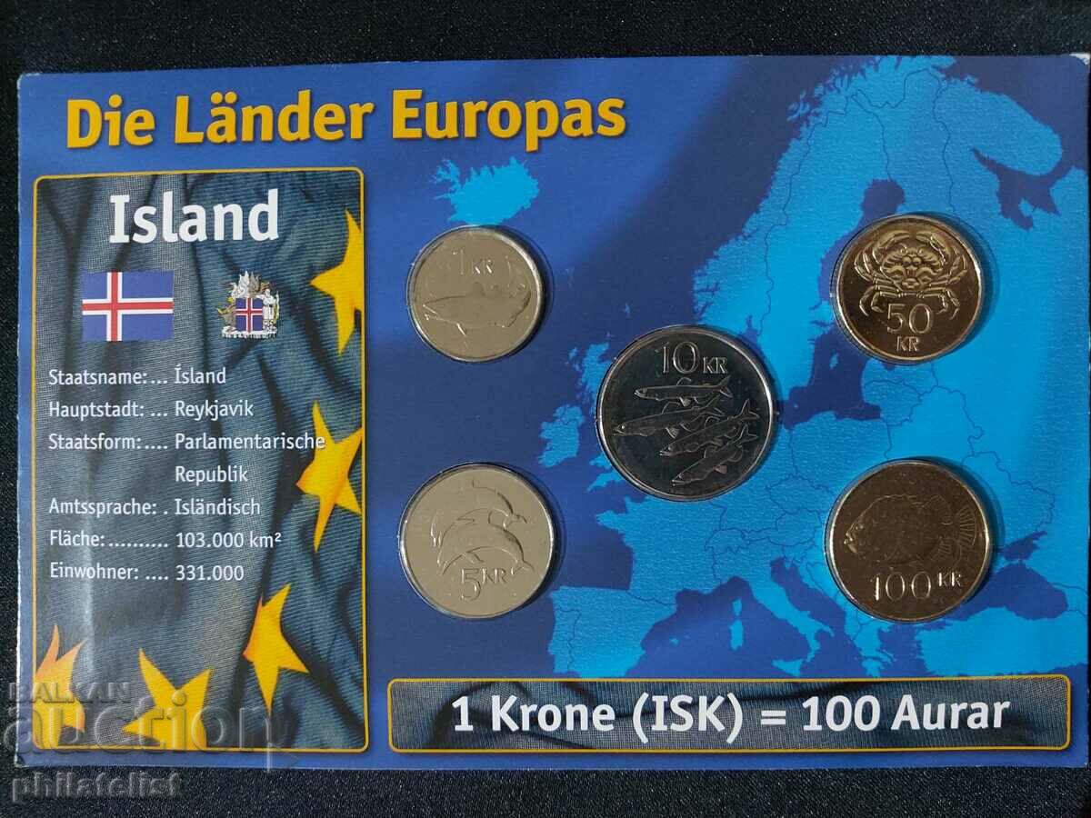 Исландия 1991-2011 - Комплектен сет от 5 монети