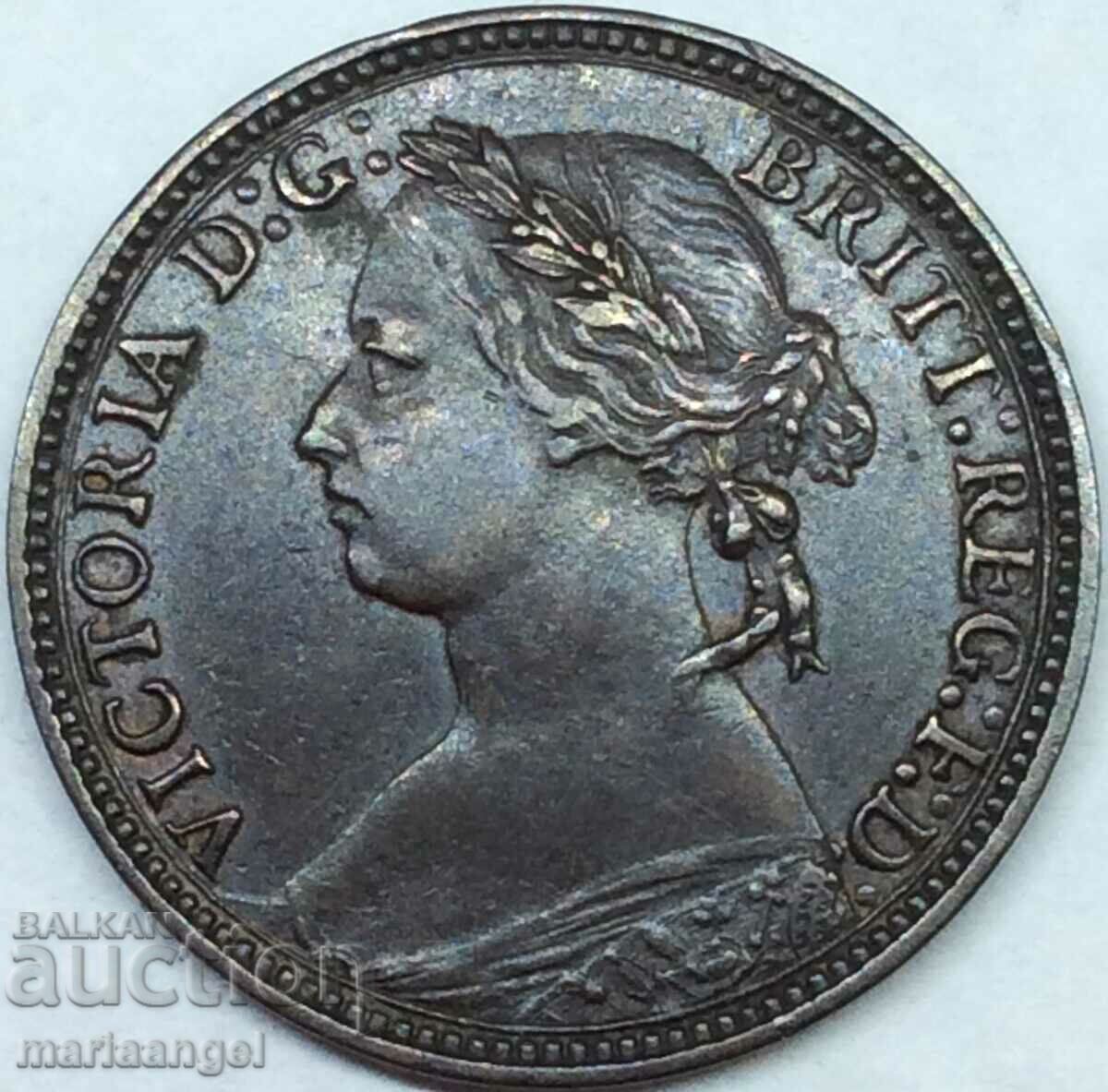 Marea Britanie 1/2 Penny 1875 Victoria Bronz