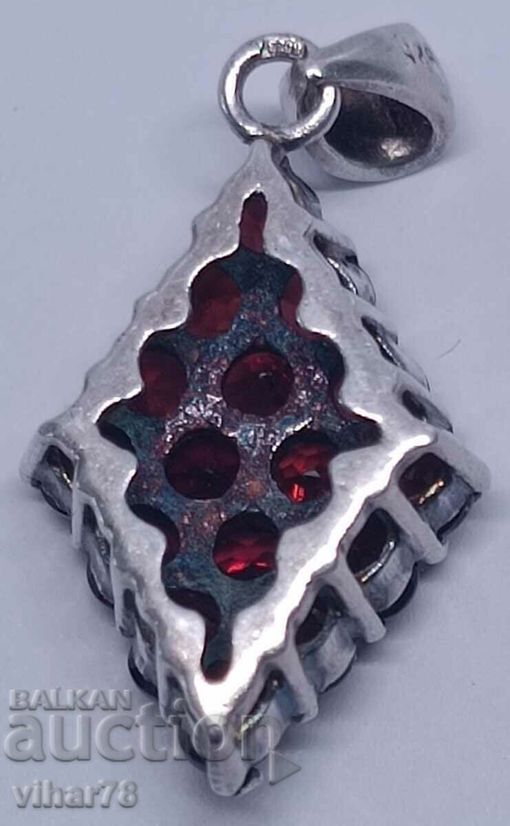 Frumos pandantiv din argint cu granat - 6