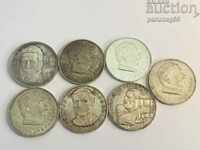 Bulgaria 5 leva Silver 0.900 Lot 7 pieces (L.111.7)