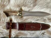 Hunting knife Muela Mouflon 26L, Spanish, deer antler