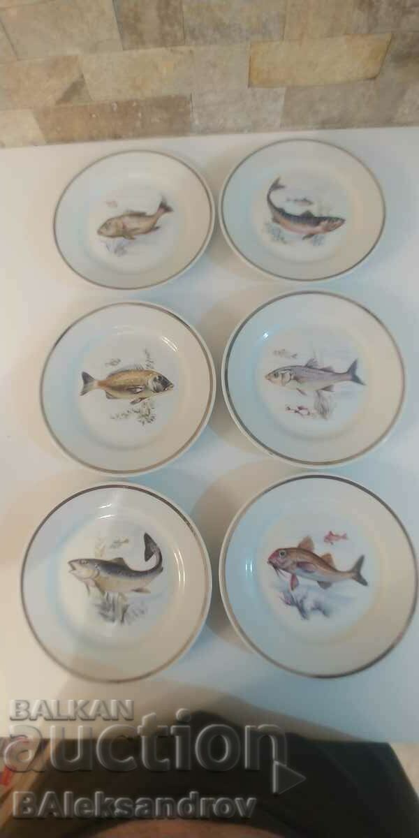 A rare Bulgarian set of porcelain plates