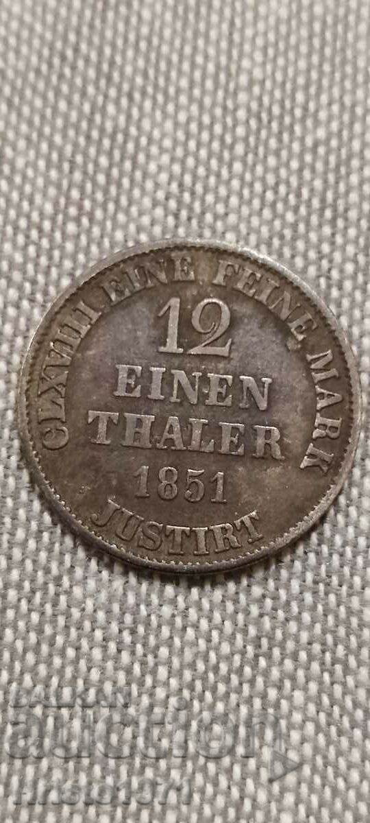 1/12 Thaler 1851 Hanovra