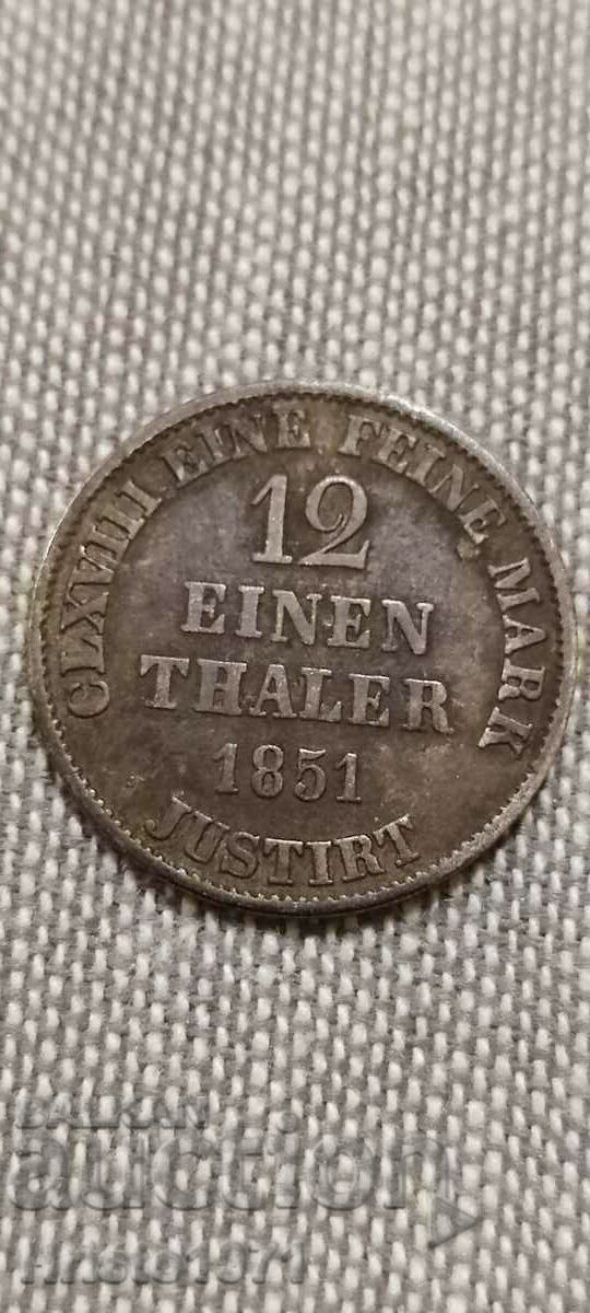 1/12 Thaler 1851 Αννόβερο