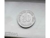 Germany-10 Pfennig 1899 E-Muldenhüten