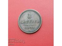Austria-Hungary-1 Kreuzer 1851 A-Vienna