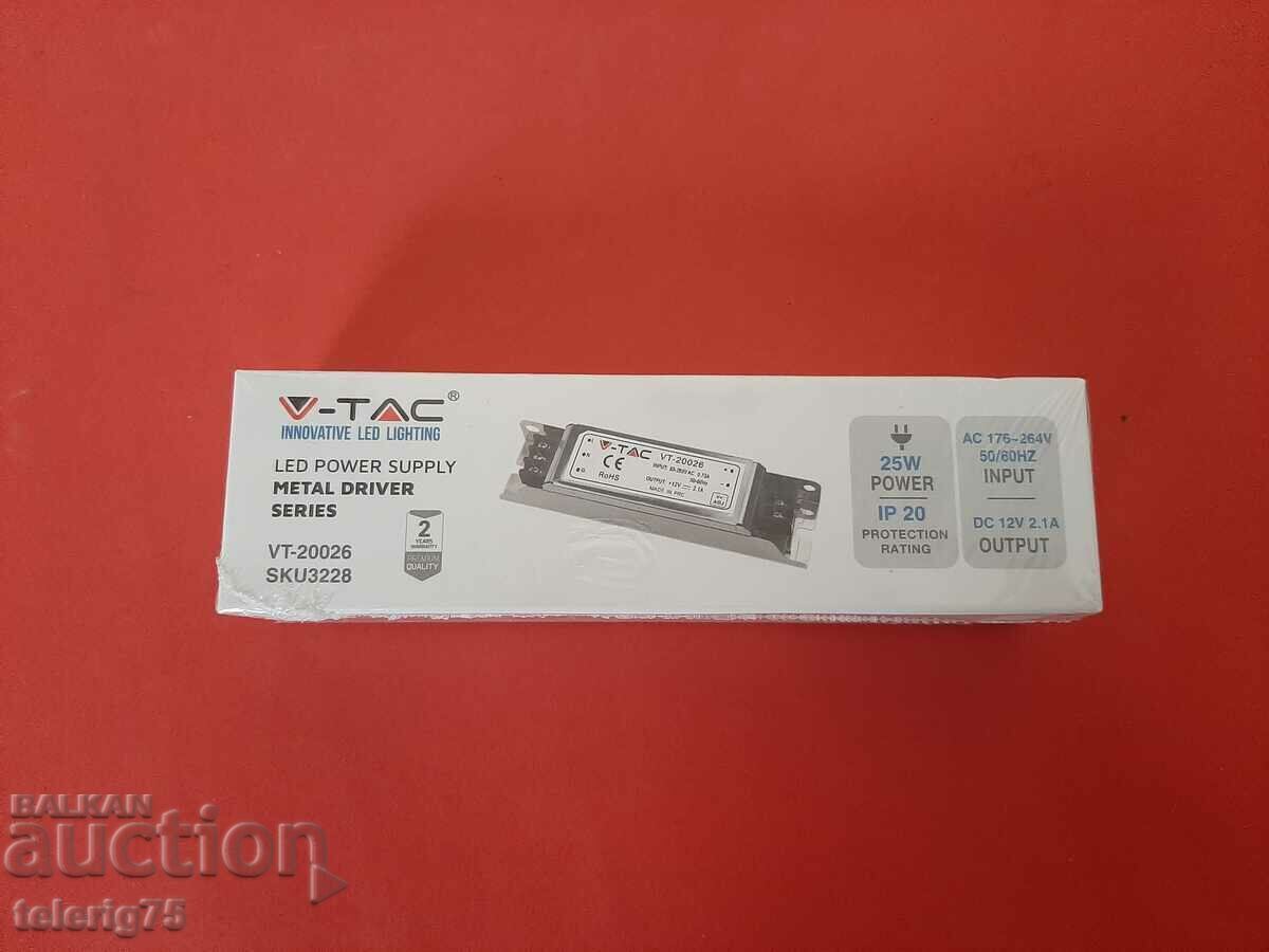 Alimentare V-TAC Slim pentru benzi LED 25W, 2.1A, 12V