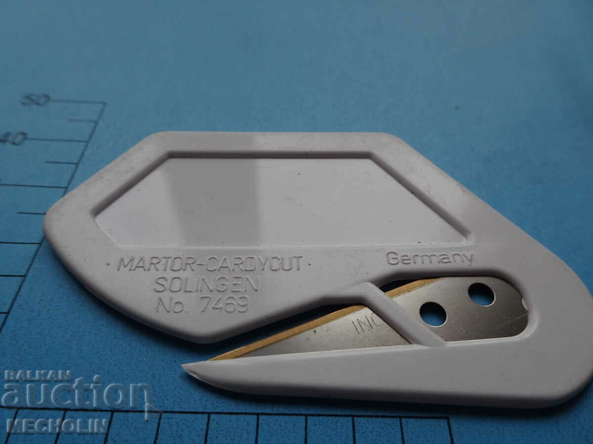 GERMAN SOLINGEN KNIFE FOR CUTTING NYLON, foil, paper with price 7.00 BGN | € 3.58 GERMAN SOLINGEN KNIFE FOR CUTTING NYLON, foil, paper with price 7.00 BGN | € 3.58