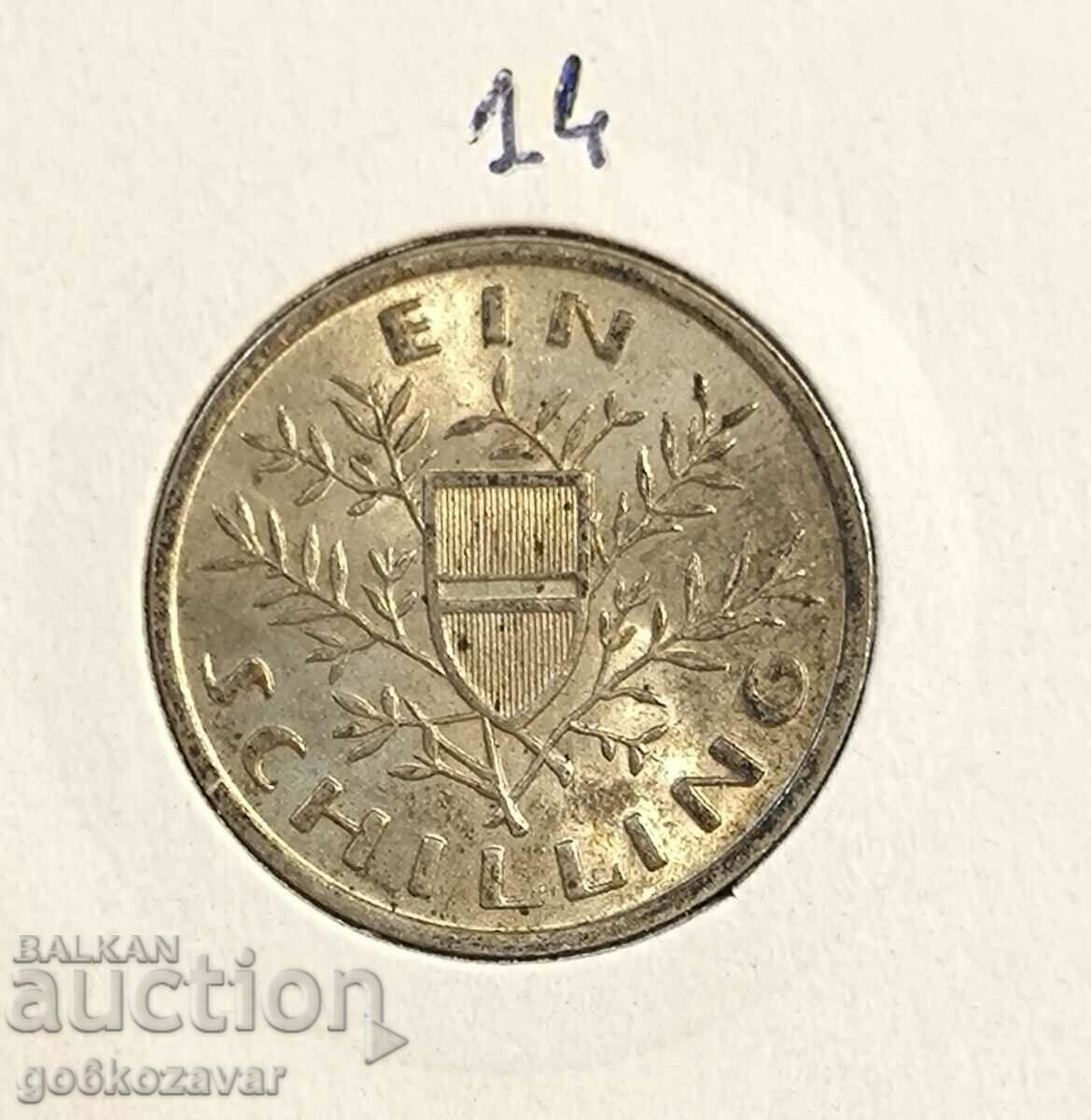 Австрия 1 шилинг 1925г Сребро ! UNC