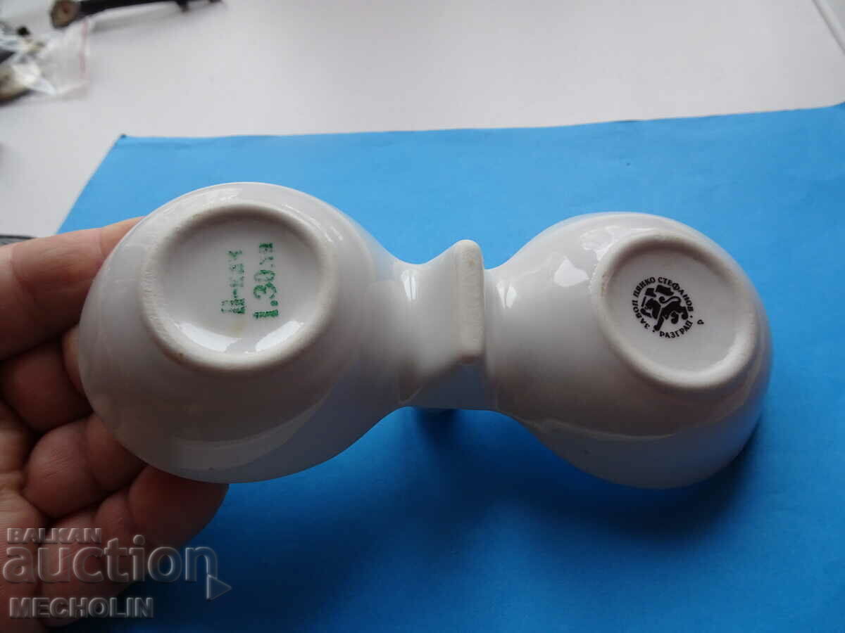 VERY OLD BULGARIAN SALT DISH PORCELAIN 2 - 5 VERY OLD BULGARIAN SALT DISH PORCELAIN 2 - 5