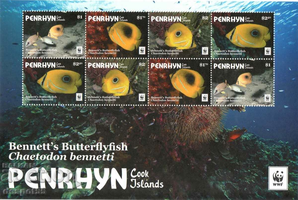 2017. Insula Perhun. WWF - pește fluture. Bloc.