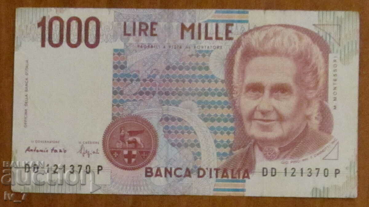 1000 lire 1990, Italia