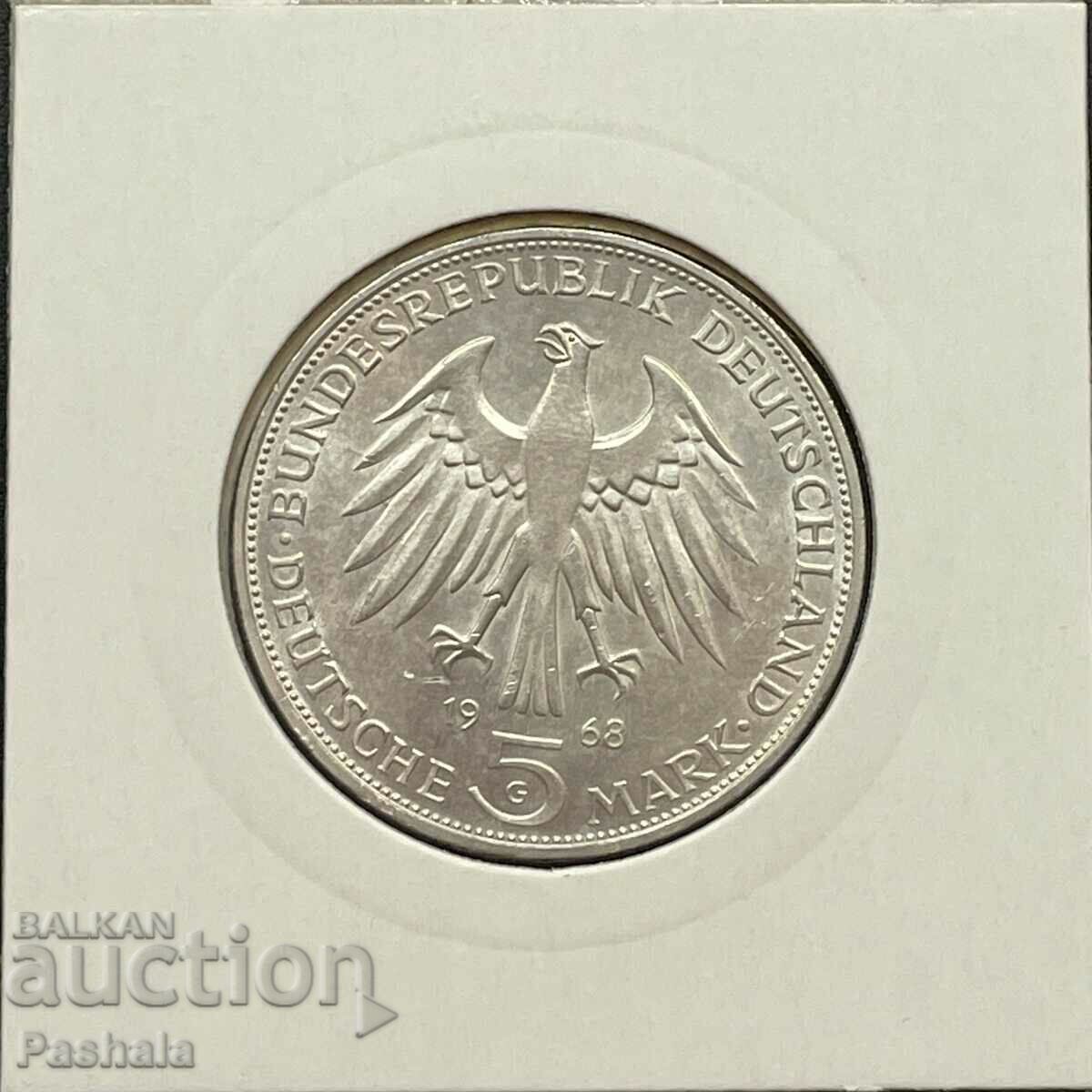 Germany 5 stamps 1968. Rare. with price 70.00 BGN | € 35.79 Germany 5 stamps 1968. Rare. with price 70.00 BGN | € 35.79