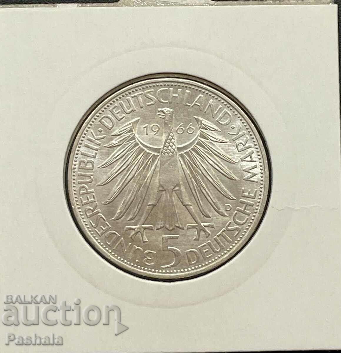 Germany 5 stamps 1966. Rare. with price 65.00 BGN | € 33.23 Germany 5 stamps 1966. Rare. with price 65.00 BGN | € 33.23