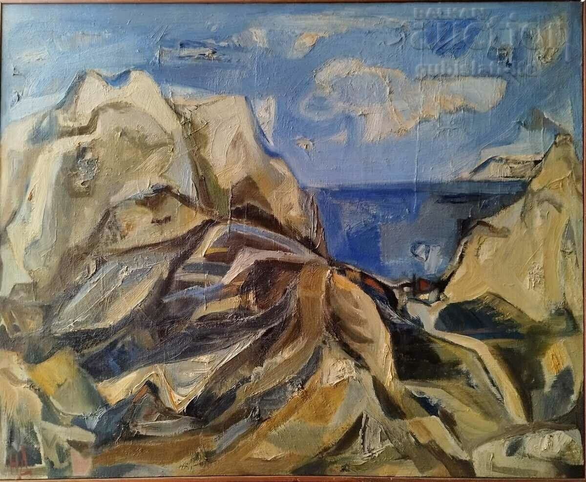 Painting "Balchish terrains", 1972, art. N. Dabov (1936-2016)