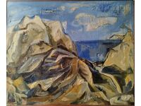 Painting "Balchish terrains", 1972, art. N. Dabov (1936-2016)