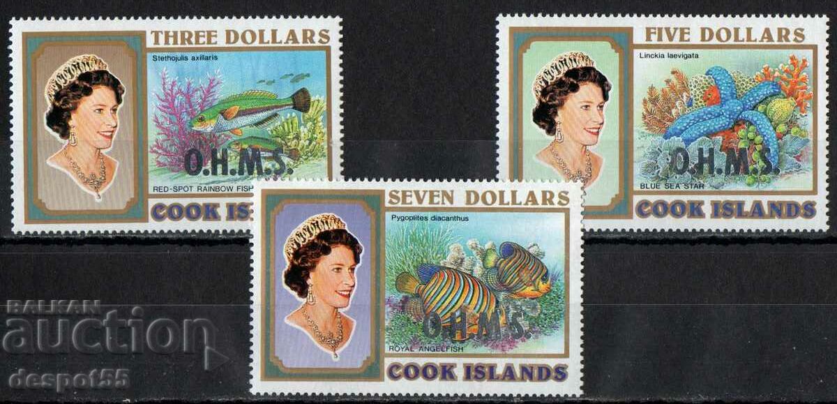 1998. Cook Islands. Queen Elizabeth II and marine life. Superintendent