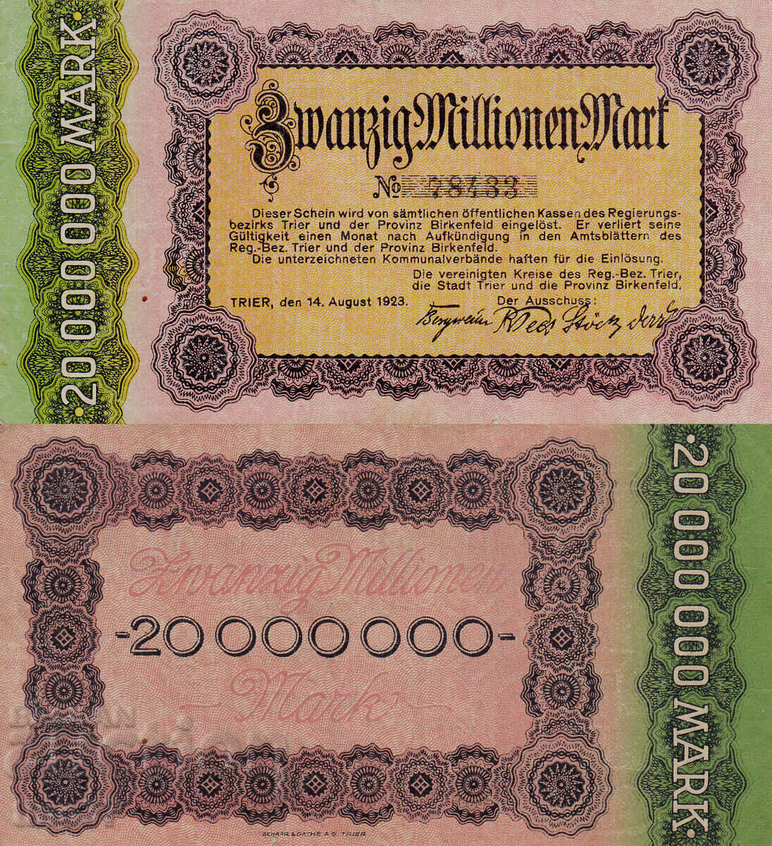 tino37- GERMANIA - 20000000 MARCI - 1923- VF