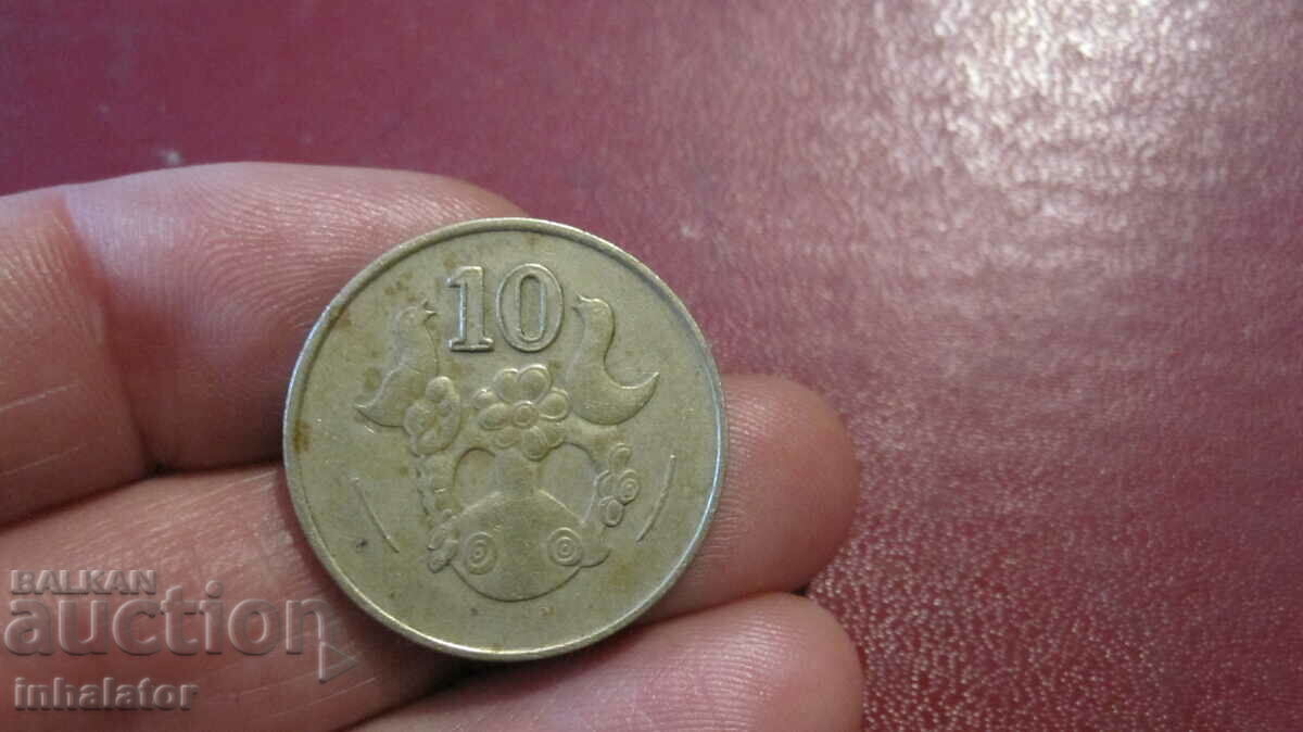 Кипър 10 цента 1985 год