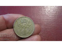 Cyprus 10 cents 1985