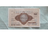 150 лири Пътнически банков чек Италия 1977