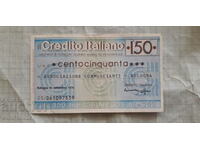 150 лири Пътнически банков чек Италия 1976