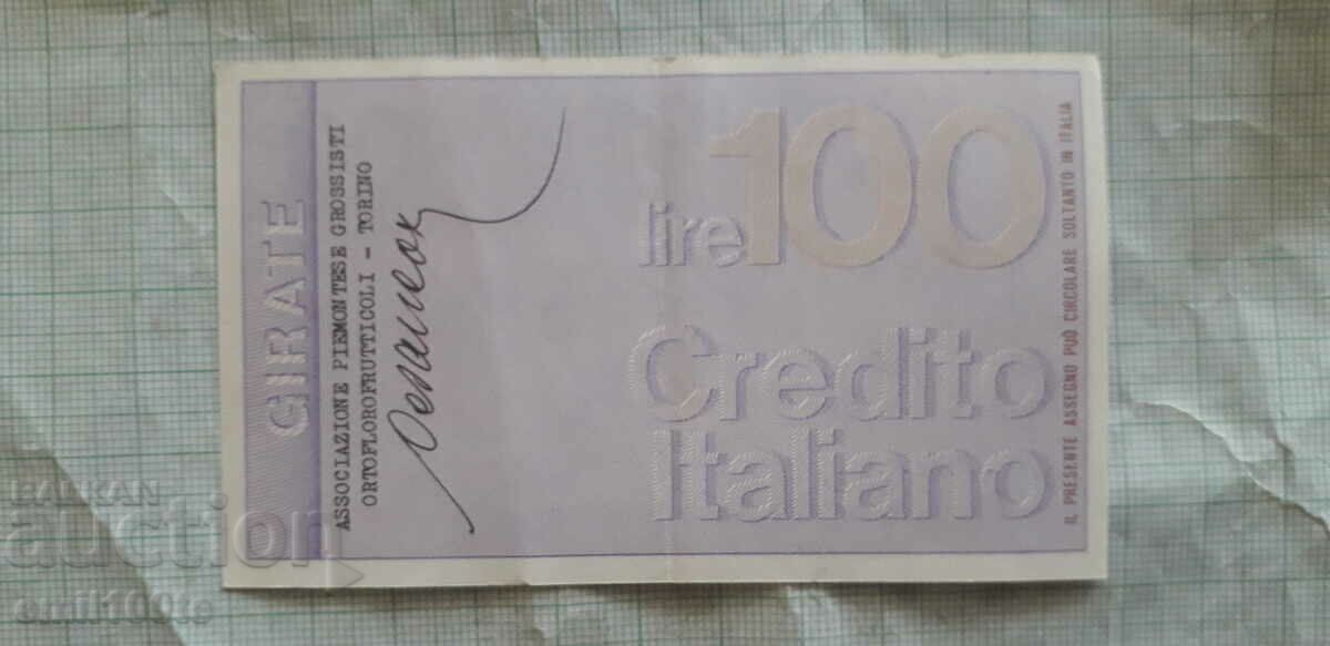 100 Lira Traveller's Bank Check Italy 1976 with price 2.00 BGN | € 1.02 100 Lira Traveller's Bank Check Italy 1976 with price 2.00 BGN | € 1.02