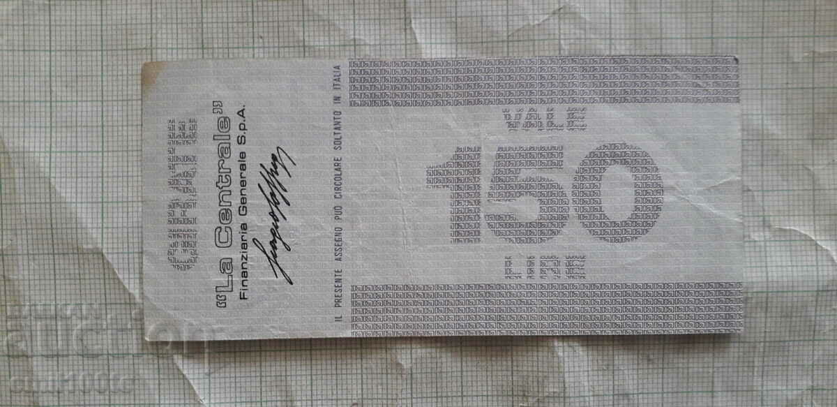 150 lira Traveller's Bank Check Italy 1977 with price 2.00 BGN | € 1.02 150 lira Traveller's Bank Check Italy 1977 with price 2.00 BGN | € 1.02