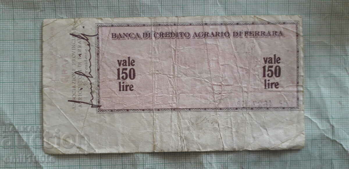 150 lira Traveller's Bank Check Italy 1976 with price 2.00 BGN | € 1.02 150 lira Traveller's Bank Check Italy 1976 with price 2.00 BGN | € 1.02