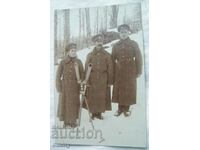 Стара снимка 1918 - военни, войници със стерео тръба, бусола