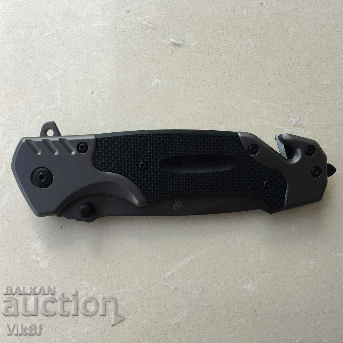 Delivery of Browning 95x 220 mm - folding semi-automatic knife, cutter, Delivery of Browning 95x 220 mm - folding semi-automatic knife, cutter,