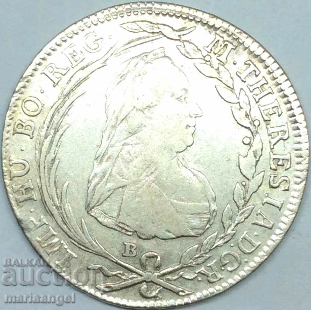 20 Kreuzer 1776 Austria pentru Ungaria Maria Tereza - rar