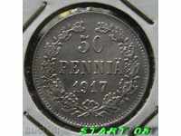 FINLAND -/RUSSIA/-50 pennies 1917