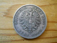 5 mărci 1874 (argint) - Prusia (A)